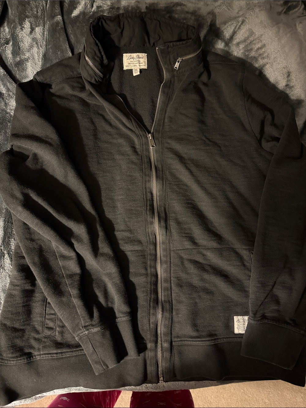 Lucky Brand Men's Black Full-Zip Sweater Jacket